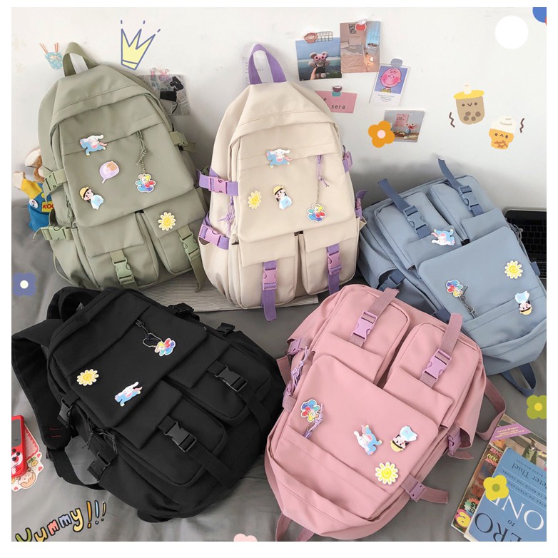 WYK80 Tas Ransel Wanita Pria Sekolah Kuliah Conventional Backpack Impor TKM