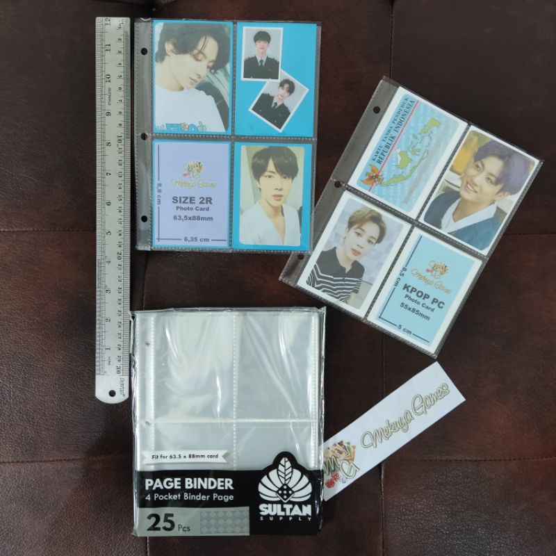 Sultan 8p 4-pocket A5 Sleeve Page Binder 67x92mm Pokemon Magic KPop PC Sport