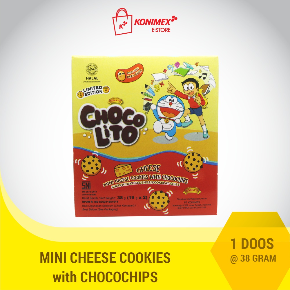 

Chocolito Keju mini cookies Dos 38 gr