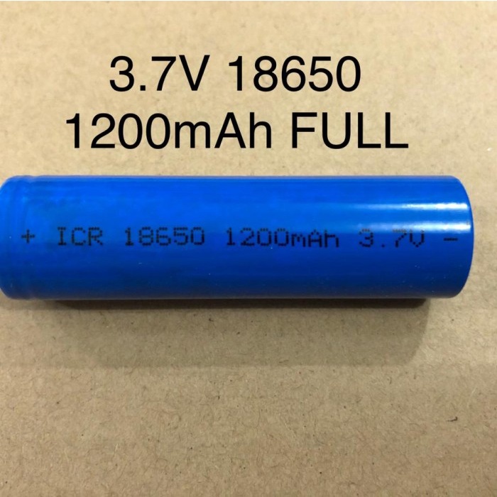 Baterai VAPE VAPOOR 18650 Real 1200 mAh 3.7 Volt Baterei VAPEE Batrei - Minus Kepala