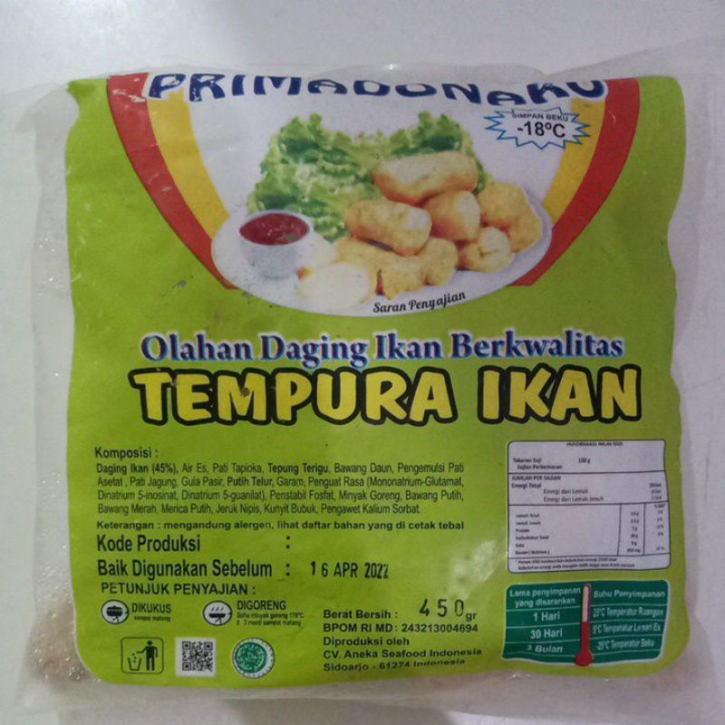 

Frozeen Food Tempura Ikan