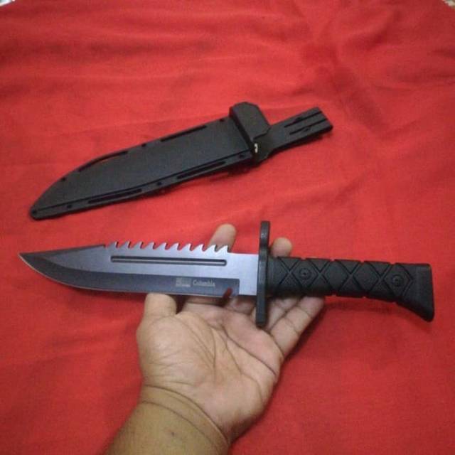 Pisau sangkur Columbia 1819A survival kit hunting TNI polri security pamong praja Banser