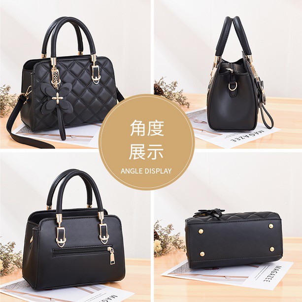 BJ31256 - BLACK/BROWN/GRAY/GREEN/KHAKI/PINK/RED/YELLOW - TAS SLEMPANG JINJING TOTEBAG HANDBAG MEWAH ELEGAN TAS KERJA FORMAL GANTUNGAN BUNGA FASHION WANITA IMPORT TERMURAH TERLARIS BAGSTORE JAKARTA TAS BATAM BQ3173 LT1256 GT1725 CR7666 JT19111