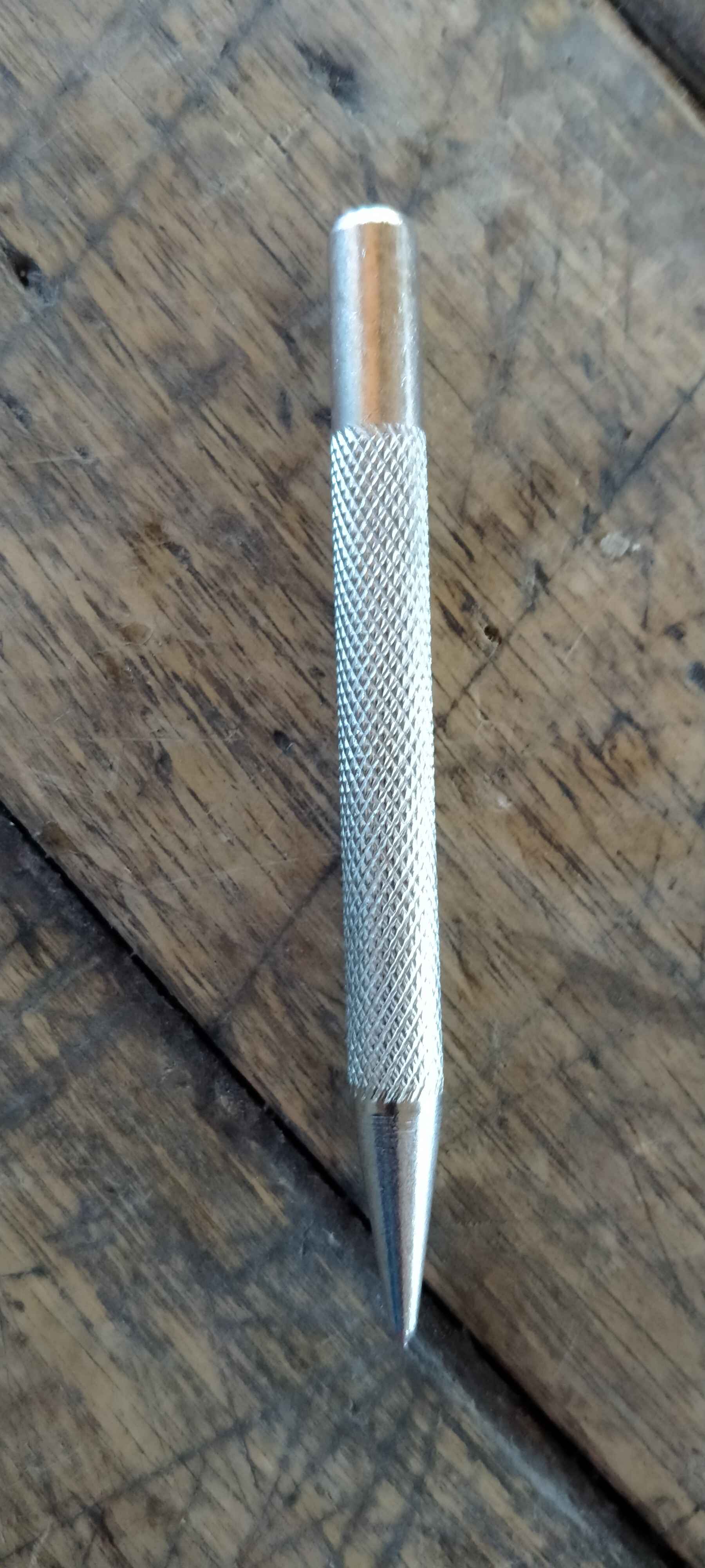 Automatic Centre Punch Anti Slip Knurling Handle Steel Metal Drill Tool /kt