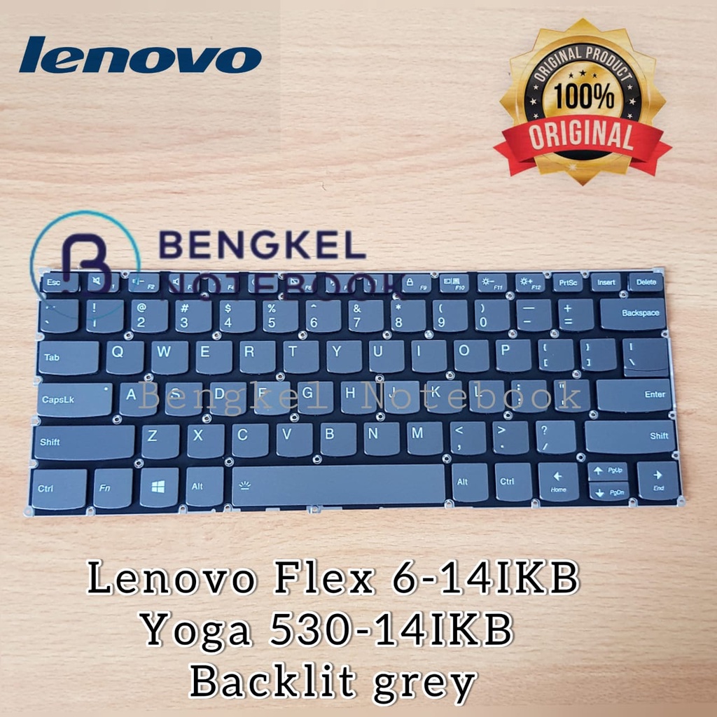 Keyboard Lenovo C340-14IWL Flex 6-14IKB Flex 6-14ARR Flex 6 14ARR 14IKB Yoga 530-14IKB 530-14ARR C640-13IML C740-14IML  Lenovo Thinkbook 14-IML Backlit grey