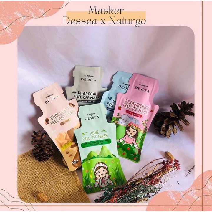 DESSEA X NATURGO MASKER PEEL OF MASK/ Masker Termurah, Original 100%, Terlaris, Aman BPOM, dan Mudah Diaplikasikan