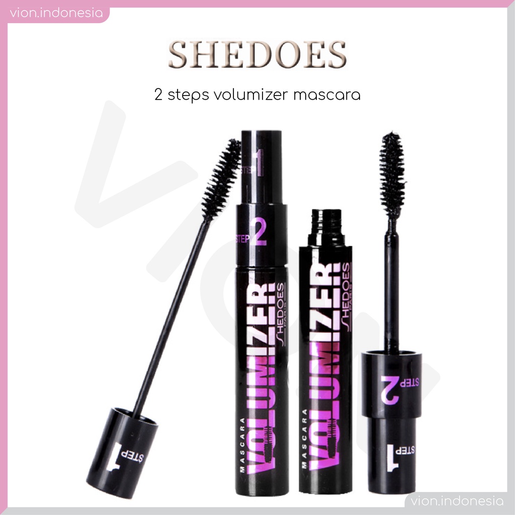 SHEDOES Paris 2 Steps Volumizer Mascara Thick Slender Black Pink Original SD005