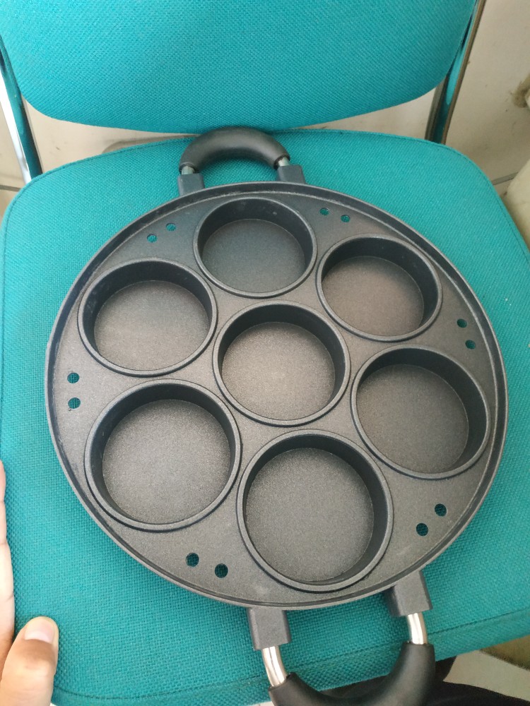 Cetakan 7 Lubang Datar Happy Call Lumpur Apem - Happycall Cetakan Kue Teflon Lubang 7 Datar Lumpur