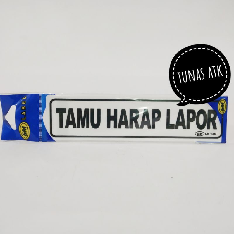 

GM LABEL ACRYLIC " TAMU HARAP LAPOR