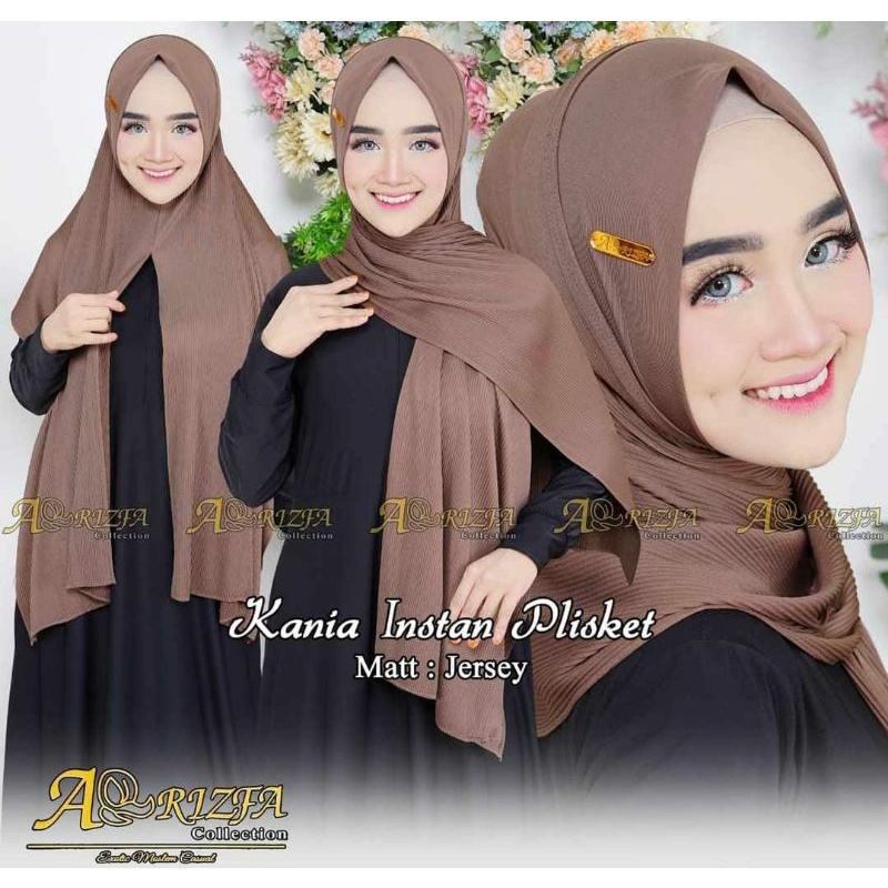 Jilbab Pashmina instan KANIA Plisket Ori Arrizfa