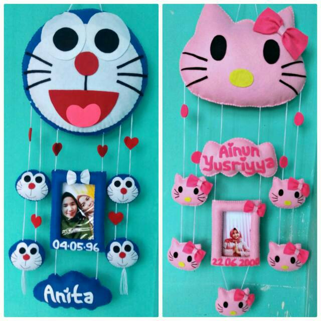  Hiasan  dinding doraemon  hello kitty hiasan  pintu  