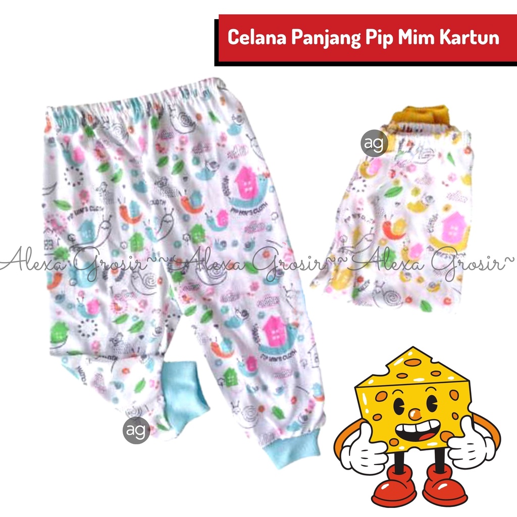 Celana Panjang Anak 0-6 Bulan size S Pip Mim Kartun Best Quality