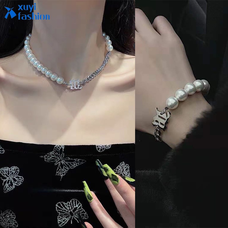 Set Kalung Dan Gelang Rantai Mutiara Untuk Wanita