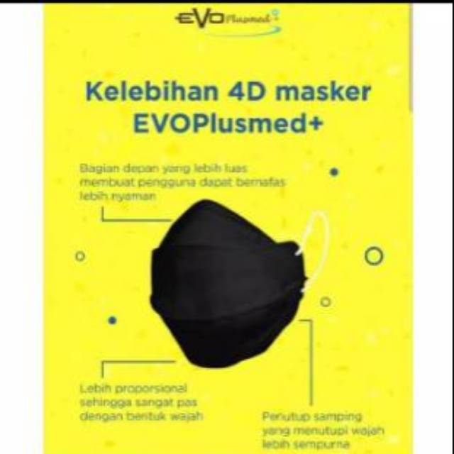 Masker Evo Medis 4 Ply Earloop isi 1 pcs