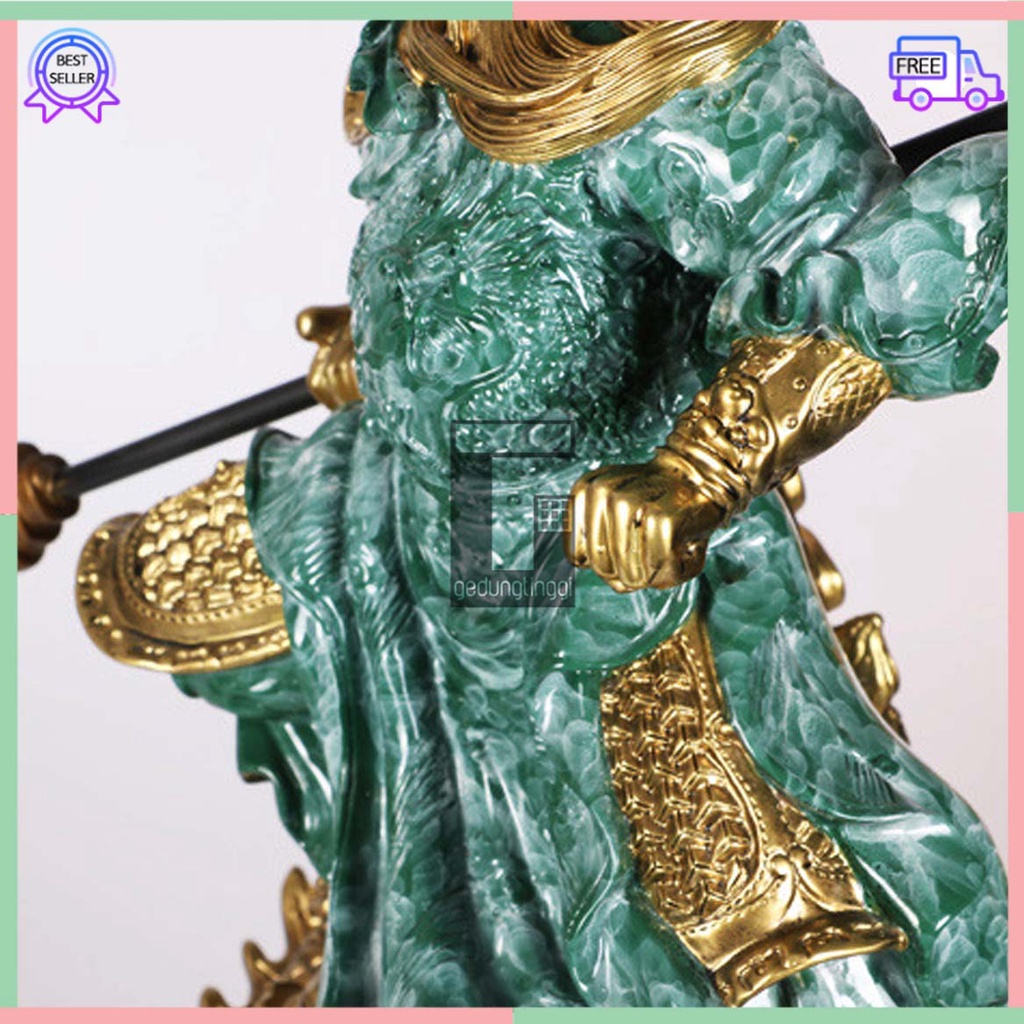 Patung Pajangan Hiasan Kado Hadiah Dekorasi Maha Dewa Imlek Kwan Kwang Kuan Kong In Tiang Guan Yu Guanyu Chan Di Ya Han Shou Ting Hou Naga Ksatria Kejujuran Kesetiaan Altar Puja Suci Meja Sembahyang Sembayang Rejeki Hoki Panglima Perang Buddha Budha Besar