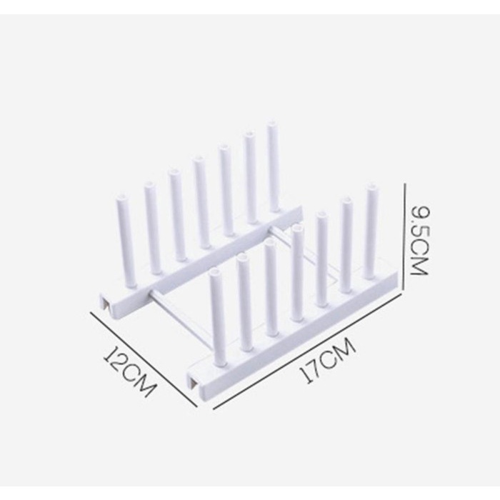 RAK PIRING 7 SLOT PLASTIK - PENGERING PIRING - TEMPAT PIRING - Putih