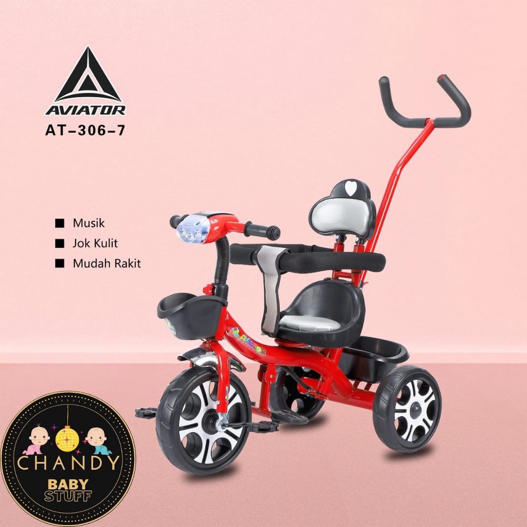 SEPEDA ANAK RODA TIGA AVIATOR AT 306-7, AT 315-7 ADA DORONGAN