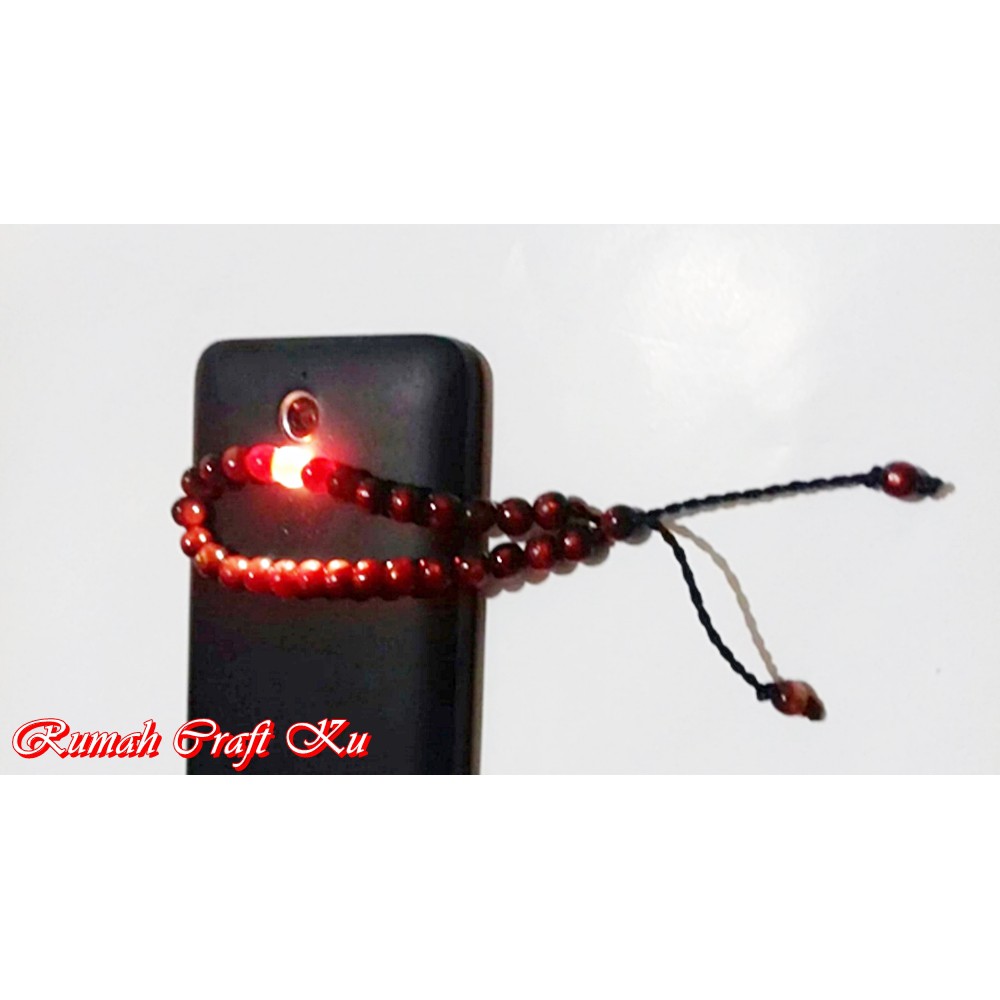 Produk Istimewa Gelang Tasbih TALI ARUS Akar Laut Bahar Merah Tembus Asli Dim 6 Mm