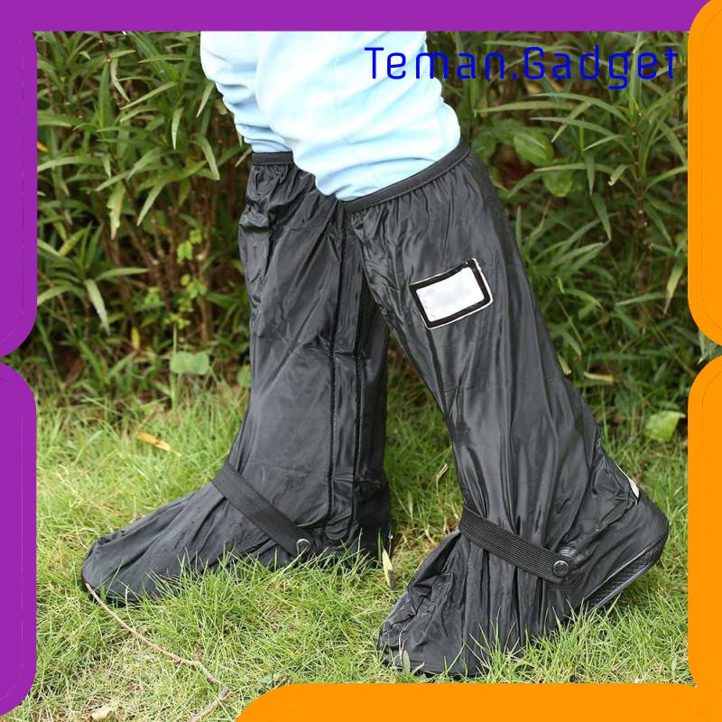 TG-FC013 Qiilu Rain Cover Hujan Sepatu dengan Reflektor Cahaya Size L - JY-819