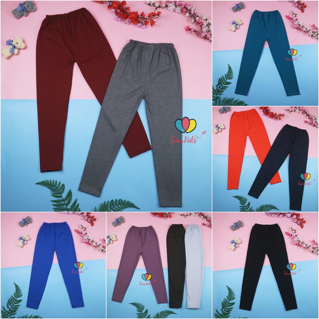 Legging Joya Size 7-8 Tahun / Leging Ketat Panjang Anak Perempuan Polos Dalaman Cewek Import Tebal