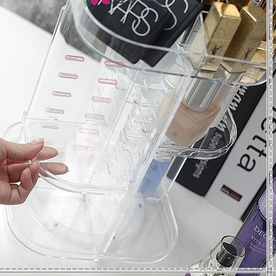 KB-K5/K6 Rak Kosmetik Acrylic Putar 360 Derajat Rak Petak Acrylic Putar
