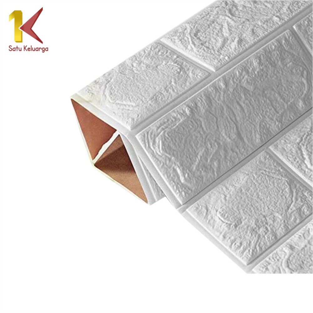 Satu Keluarga Walpaper Stiker Dinding Dekorasi Kamar C206 Wallpaper Dinding Foam 3D Kecil Motif Batu Bata-4