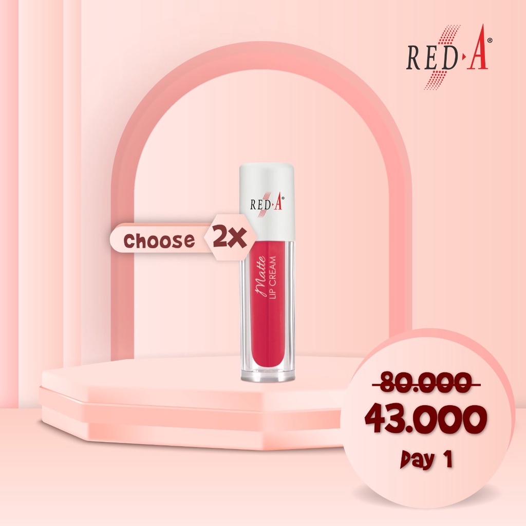 Paket 2 Red-A Matte Lip Cream 855 856