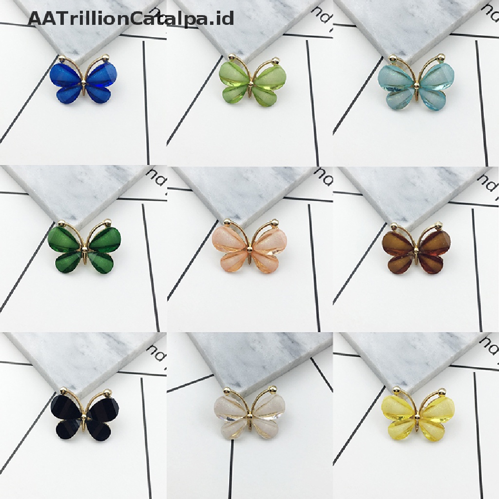 10pcs / set Kerajinan Butterfly flatback Bahan resin Untuk Dekorasi Pernikahan