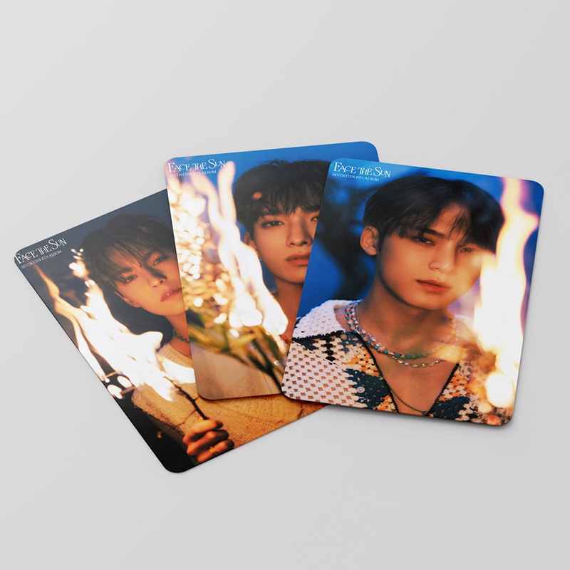 55pcs / Kotak Kartu Foto LOMO Desain SEVENTEEN FACE THE SUN Album