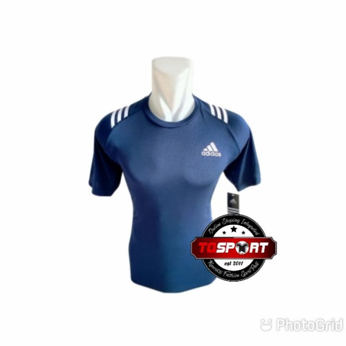 COD Jersey Bola Baju Setelan Futsal Volly Adidas 04 putih hijau - Navy, M