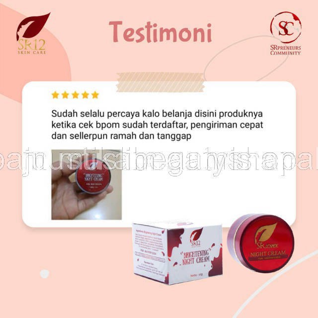 CREAM PENCERAH BRIGHTENING Cream SR12 / KRIM SPF SR 12 BPOM