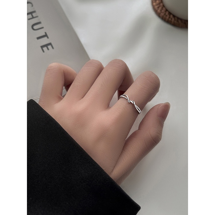 perak asli 925 cincin Wanita Kepribadian sederhana Cincin yang dapat disesuaikan Fashion Jewelry JZA0215
