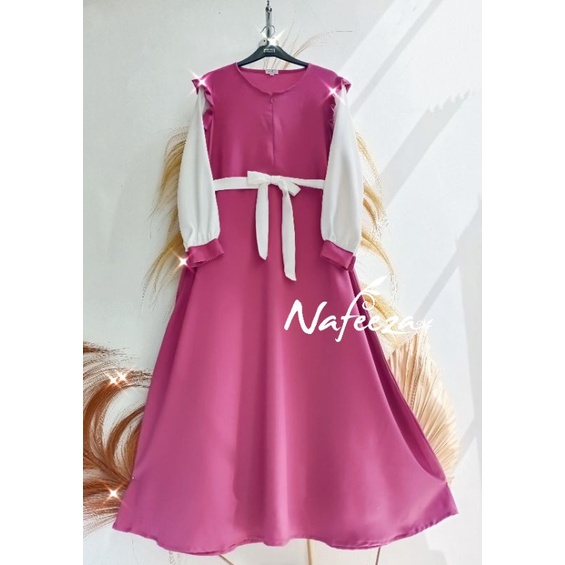 Seragam Keluarga Gamis Arisan Pengajian Couple Baju Syari Jahit Dress Muslim Katun Shakilla made by 