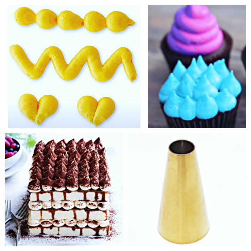 spuit polos golden premium tanpa sambungan spuit emas dekorasi kue spuit round 12 spuit macaron