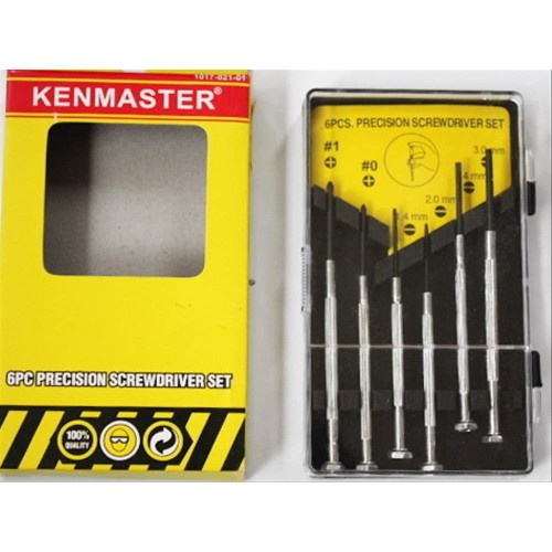 KENMASTER Precision Screwdriver Set 6pcs / Obeng Jam KENMASTER 6 pcs