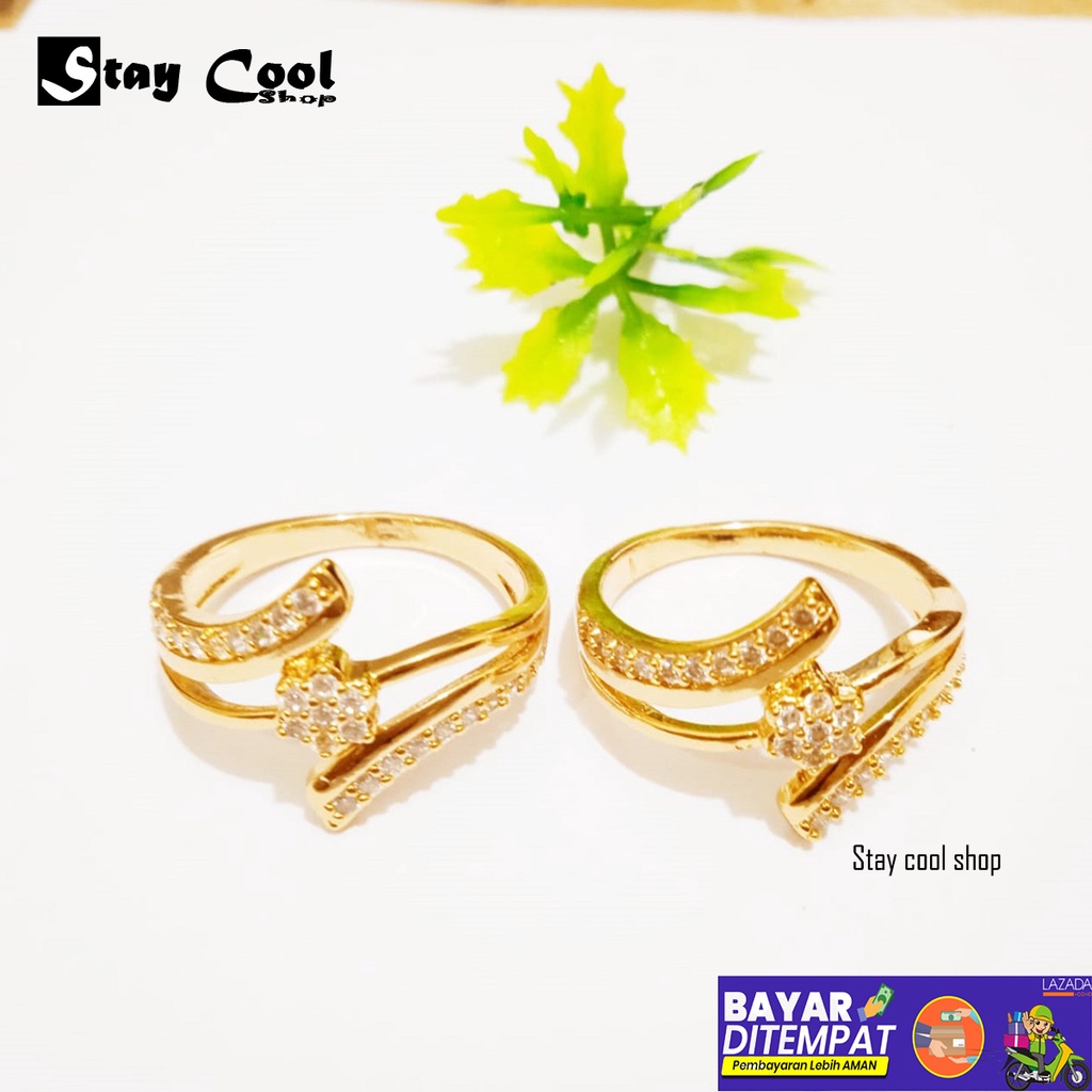 SCS - Cincin Titanium Anti Karat / Cincin Xuping Wanita Terbaru / Cincin Xuping / Asesoris Wanita /