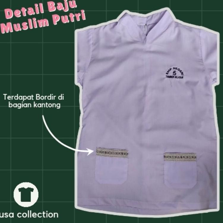 BIG SALES Y7924 Seragam Muslim Putri SMPN 5 Tamsel ㆊ