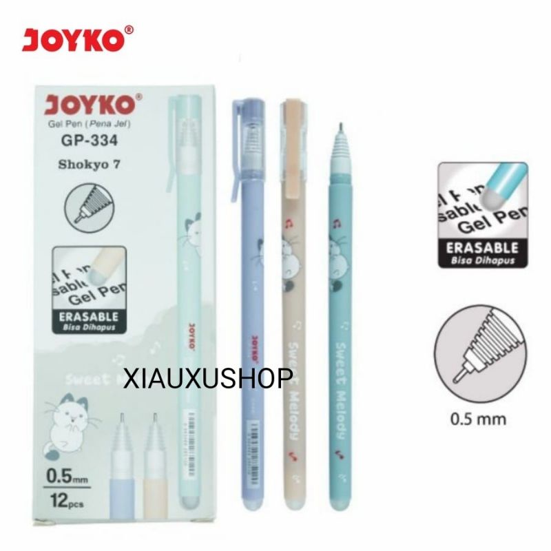 

Pulpen Gel Erasable JOYKO Shokyo 7 Gel GP-334 0,5mm (12pcs)