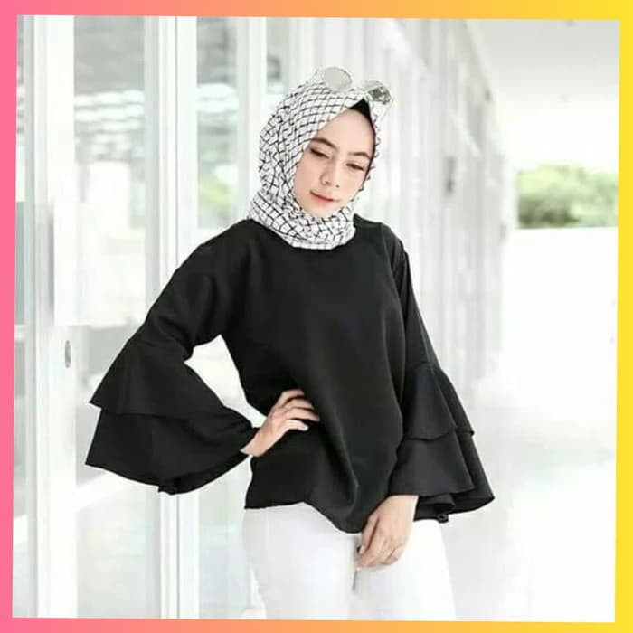 baju gamis muslim atasan wanita terbaru murah maxi kemeja tunik putih