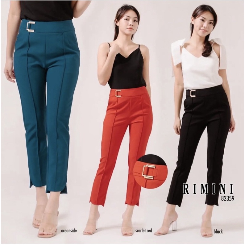 celana wanita 7/8 rimini scarlet red size L