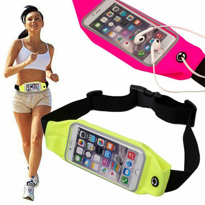 Tas Jogging HP Belt bag sports Waterproof pinggang olahraga anti air hujan waist