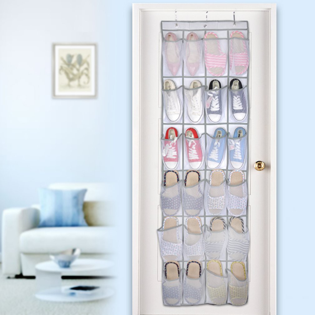 Bayar Di Tempat Organizer Rak Gantung Sepatu 24 Kantung Shoes Storage Shopee Indonesia