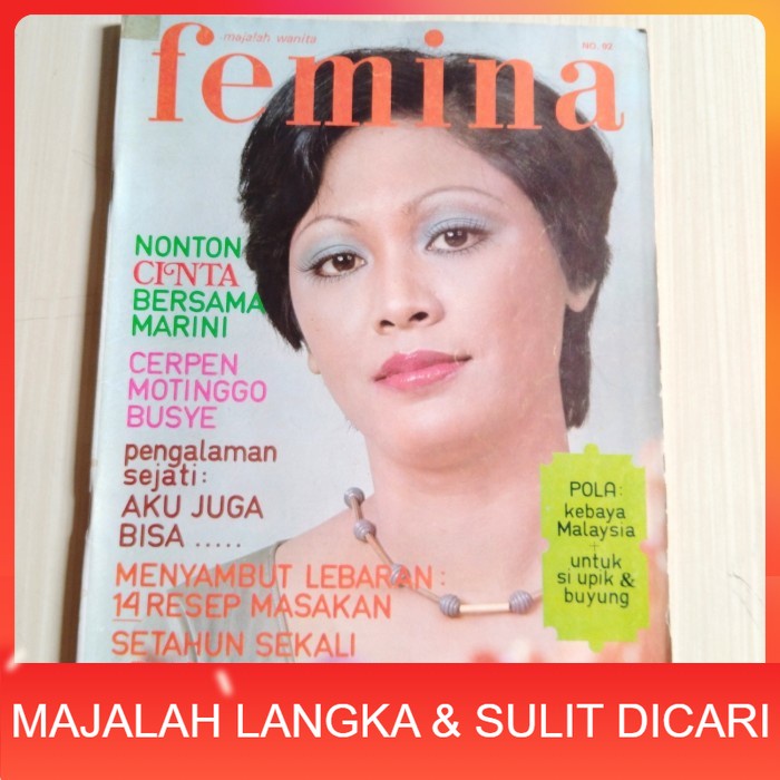 Majalah FEMINA No.92 Sep 1976 NANING Langka