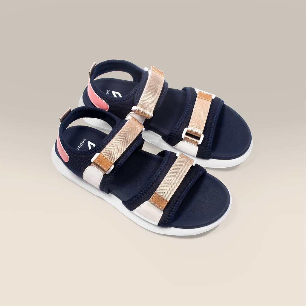 UNDERSIX - Ghea 555 Sandal Gunung Wanita Sandal Outdoor Cewe Sandal Gunung Kasual Sandal Cewe-GHEA 212 (NAVY KOM)