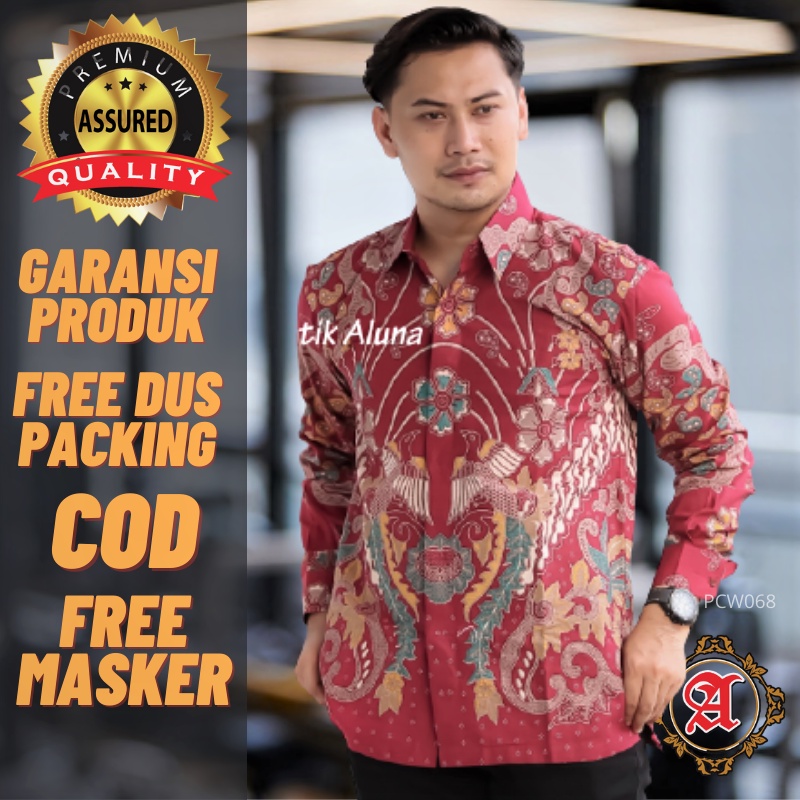 Baju Batik Pria Kemeja Lengan Panjang Modern Prabuseno Premium Full Furing Batik Aluna Solo PCW 068