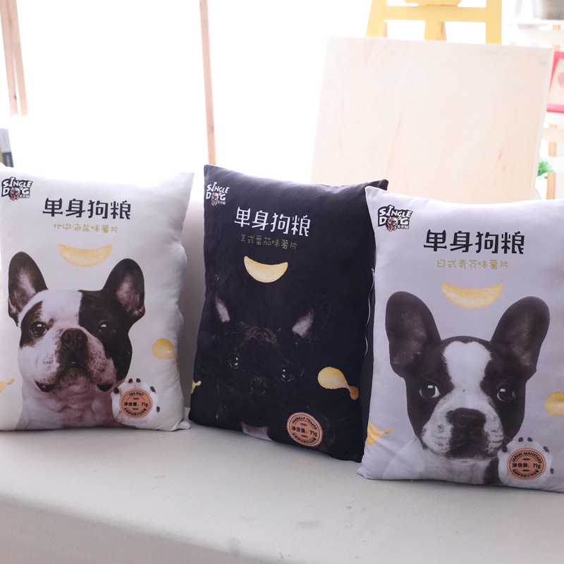 Mainan Bantal Boneka Kreatif Bentuk Anjing Bahan Plush Untuk Anak