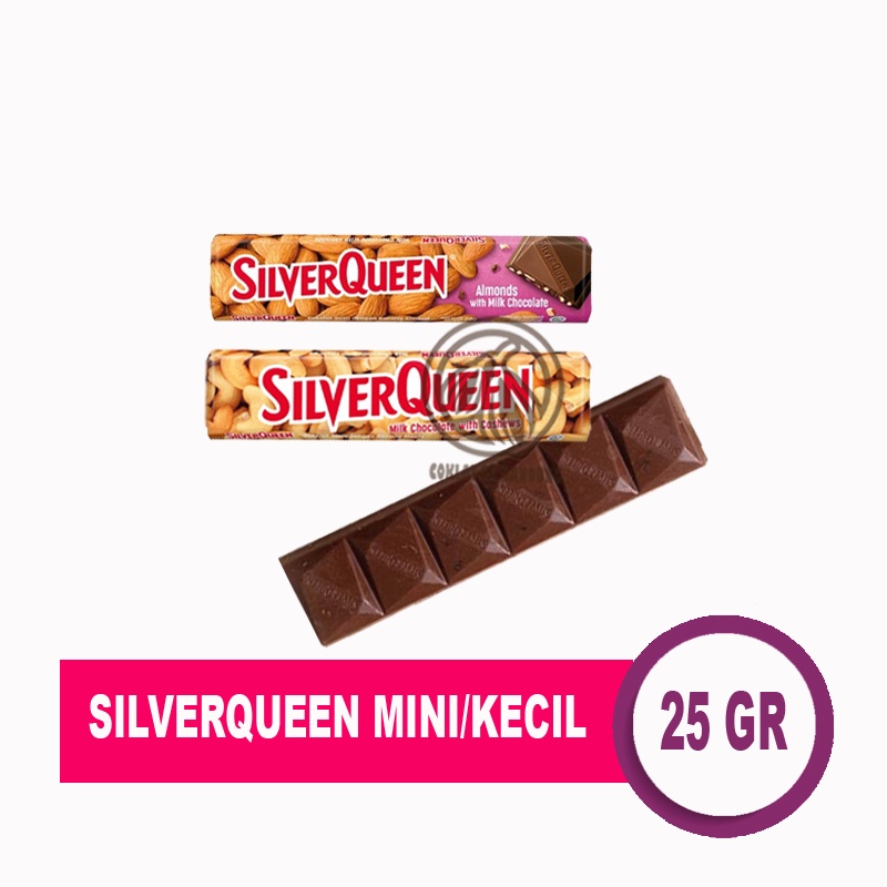 Jual Cokelat SilverQueen Kecil 25gr Cashew Almond - Coklat SIlver Queen ...