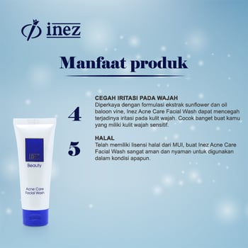 Inez Acne Care Facial Wash 75 gr / Inez Facial Wash Acne