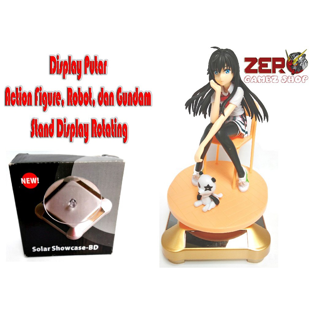 Display Putar Action Figure, Robot, dan Gundam Stand Display Rotating Matahari