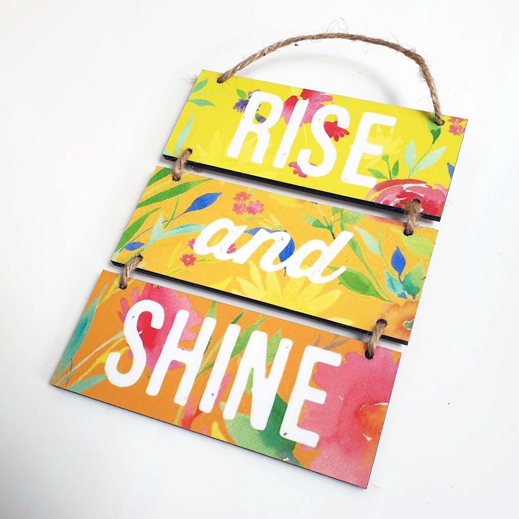 Hiasan Pajangan Dinding - RISE AND SHINE - Wall Sign Decor